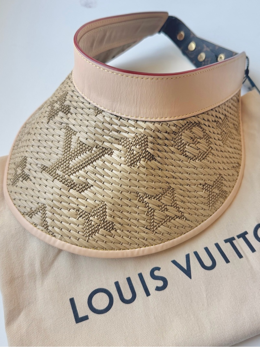 Louis Vuitton Calfskin Strawgram Visor